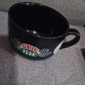FRIENDS Central Perk Black Ceramic Mug with Green and Red Logo